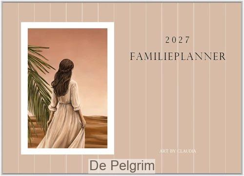 Familieplanner 2027 art by Claudia