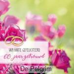 Wenskaart Van harte gefeliciteerd 60 jaar getrouwd