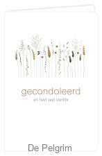 Wenskaart gecondoleerd en heel veel sterkte